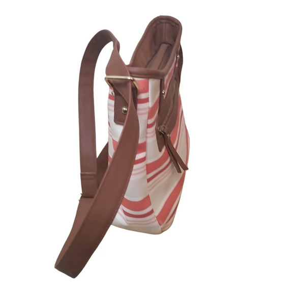 SALMON Tan Stripes Crossbody Bag - Picture 5 of 9